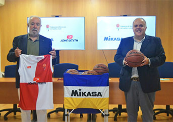 John Smith and Mikasa, official suppliers of textiles and balls to the Castilla y León Basketball Federation